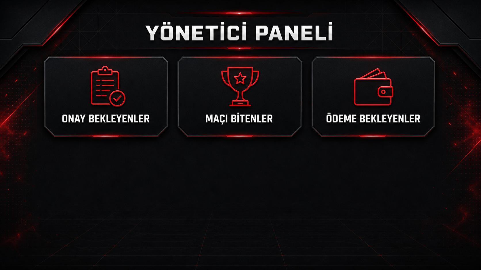 ArenaForge maç yönetim merkezi
